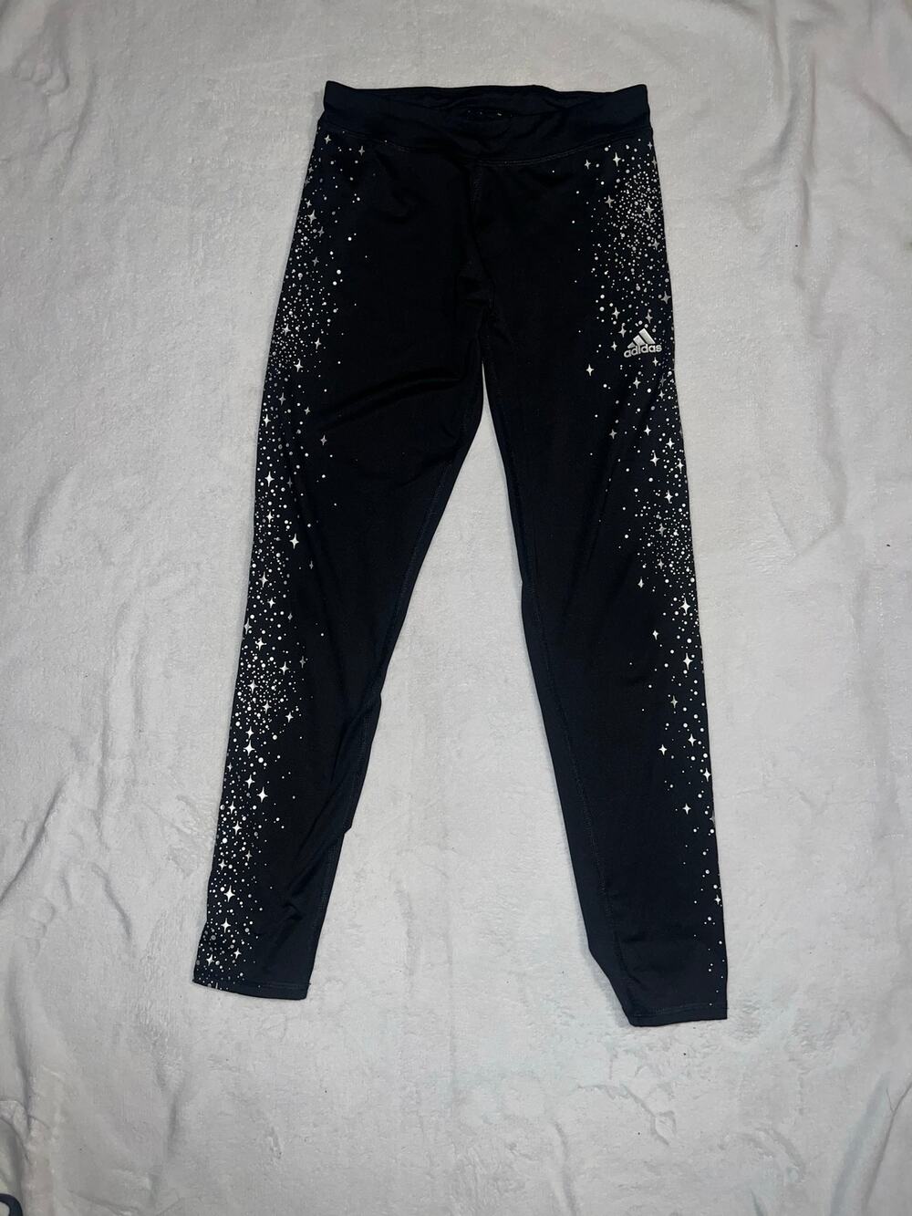 adidas kids sparkly Leggings size XL
